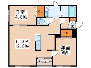 オリエントコ－ト美園８－３の物件間取画像